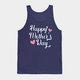 Simple and Elegant Happy Mother's Day Calligraphy Tank Top